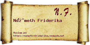 Németh Friderika névjegykártya