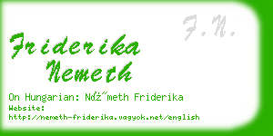 friderika nemeth business card